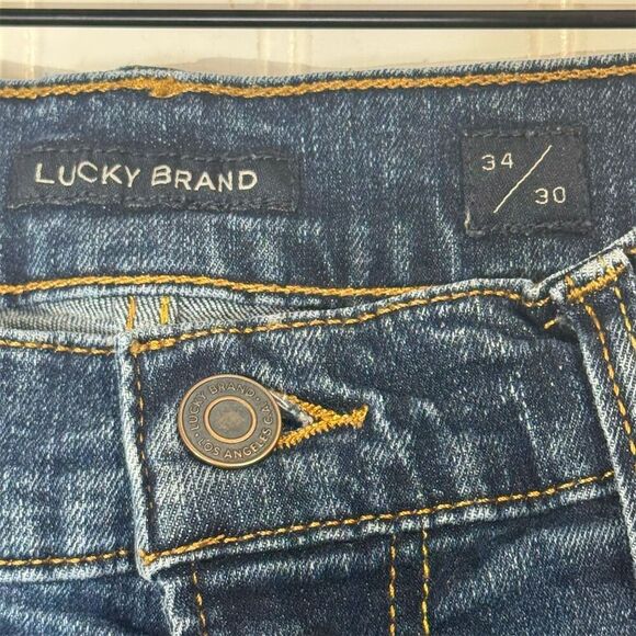 Lucky Brand Men’s Jeans 34x30 Blue Straight Leg Stretch Denim Classic Fit Preppy - Picture 3 of 6